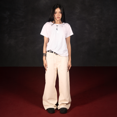 'Terrain' White Slub Tee