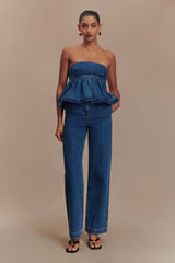 Rayne Wide Leg Denim Jeans - 90'S Blue