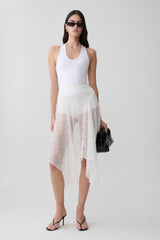 Haime Lace Hankie Midi Skirt - Ivory